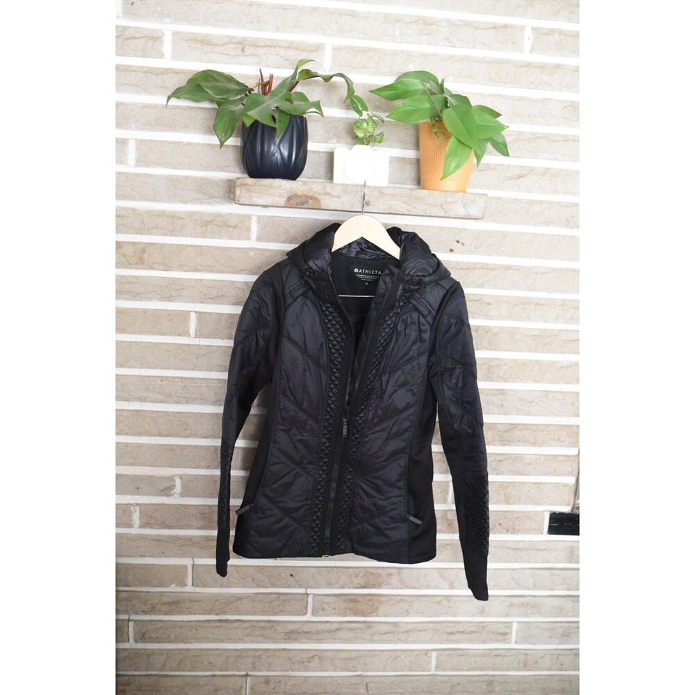 EUC Athleta Rock Ridge Primaloft Jacket Size Medium Black Puffer Outdoors